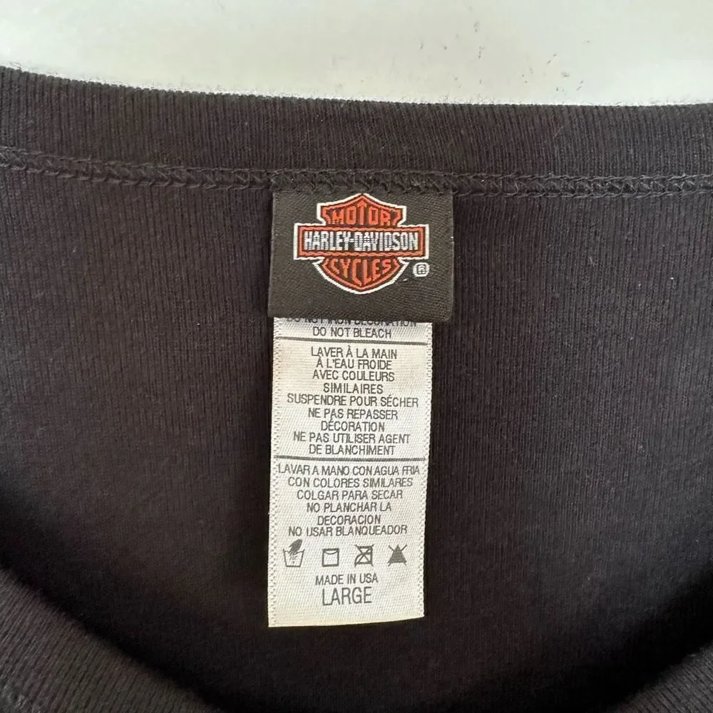 Harley Davidson Women’s 2014 Shiawassee Birch Run, MI Semi Sheer Tattoo Sleeve L - Picture 6 of 8